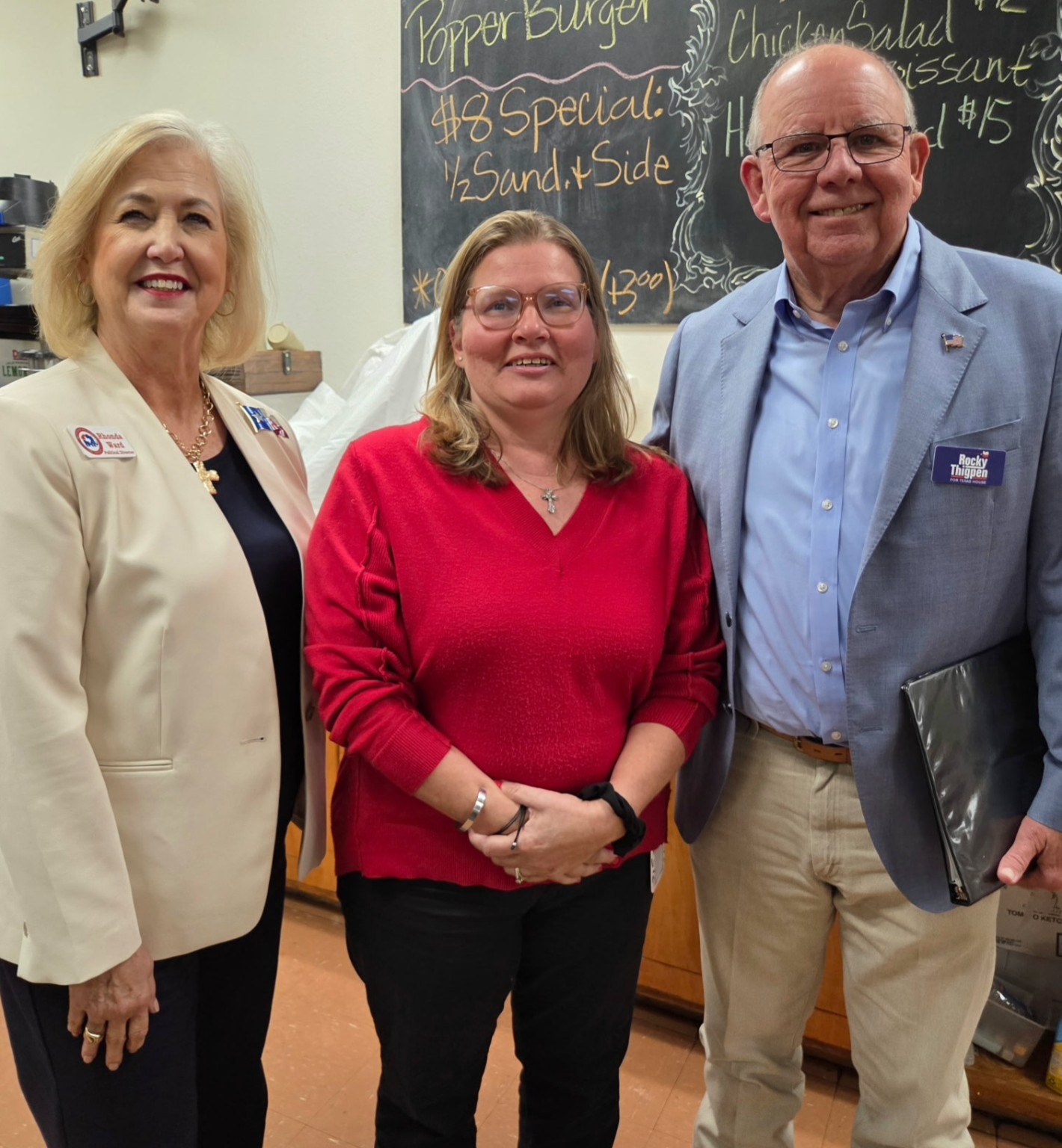 Rhonda Ward, Margie West, and Rocky Thigpen together